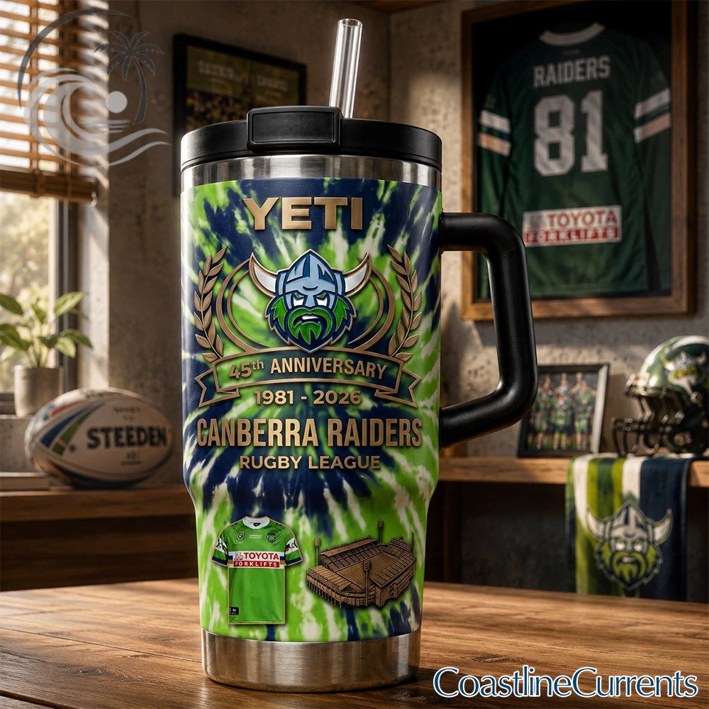 Canberra Raiders 45th Anniversary YETI 40oz Tumbler with Handle | NRL Fan Edition