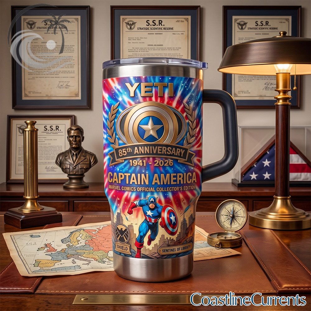 Captain America 85th Anniversary 40oz Tumbler with Handle | Sentinel of Liberty Collector 1 Captain America 85th Anniversary 40oz Tumbler with Handle | Sentinel of Liberty Collector