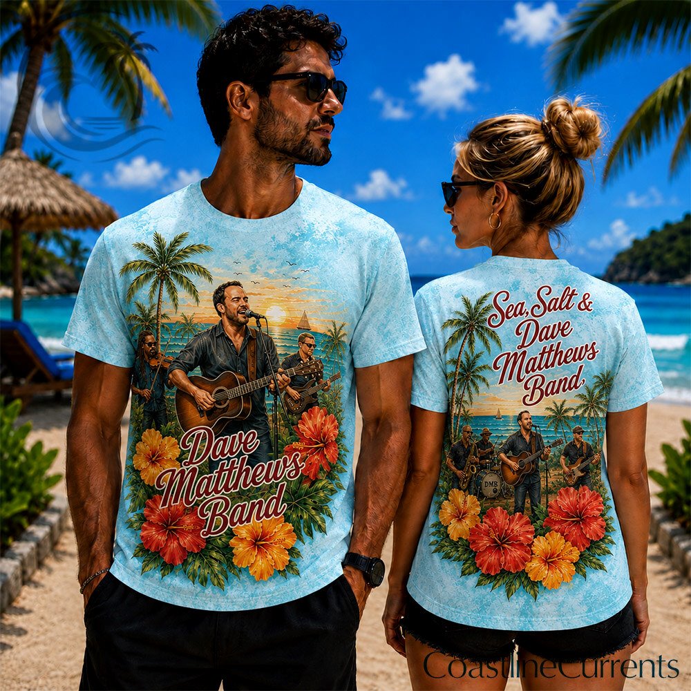 Dave Matthews Band Sea Salt Vintage Graphic T-Shirt | Tropical Beach Summer