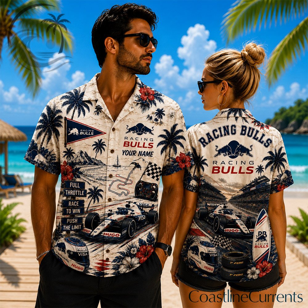 Racing Bulls F1 Team Hawaiian Shirt | Button Up Tropical Beach Formula 1 Fans