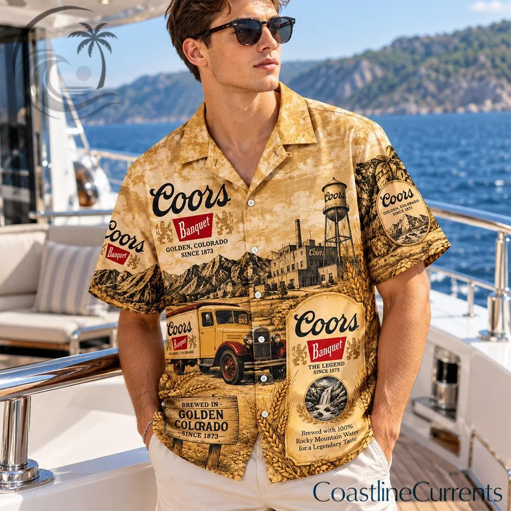 Coors Banquet Golden Colorado Since 1873 Concept Fan Hawaiian Shirt | Apparel