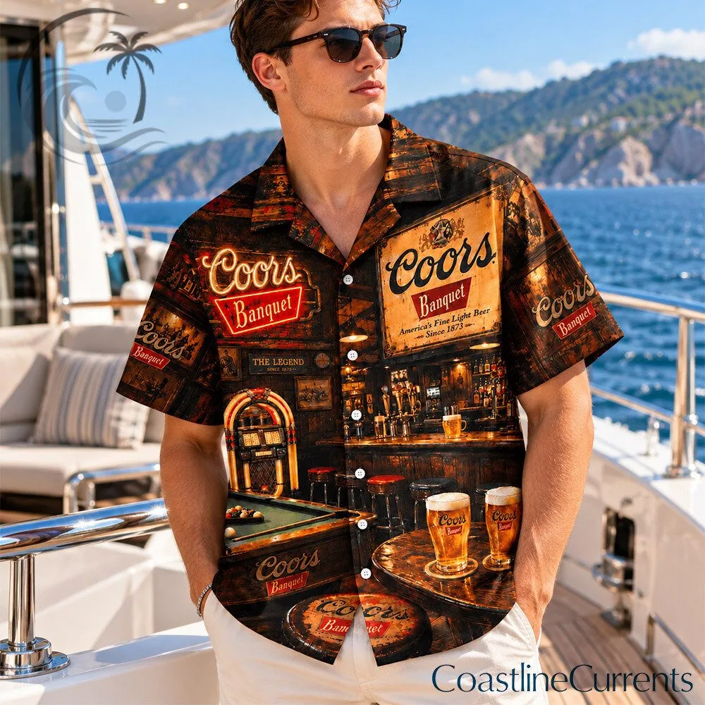 Coors Banquet Vintage Bar Jukebox Concept Fan Hawaiian Shirt | Apparel