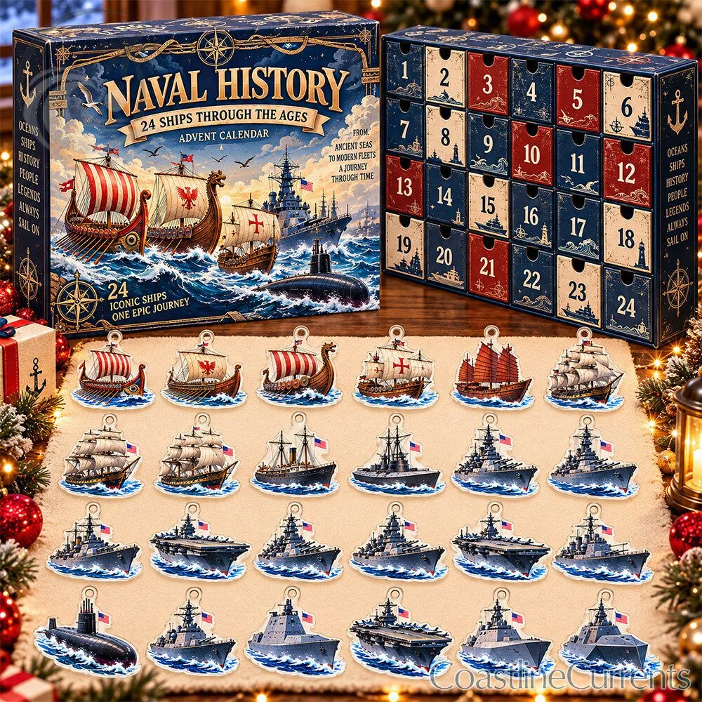 Naval History 24 Ships Through the Ages Acrylic Advent Calendar | Acrylic Collectibles