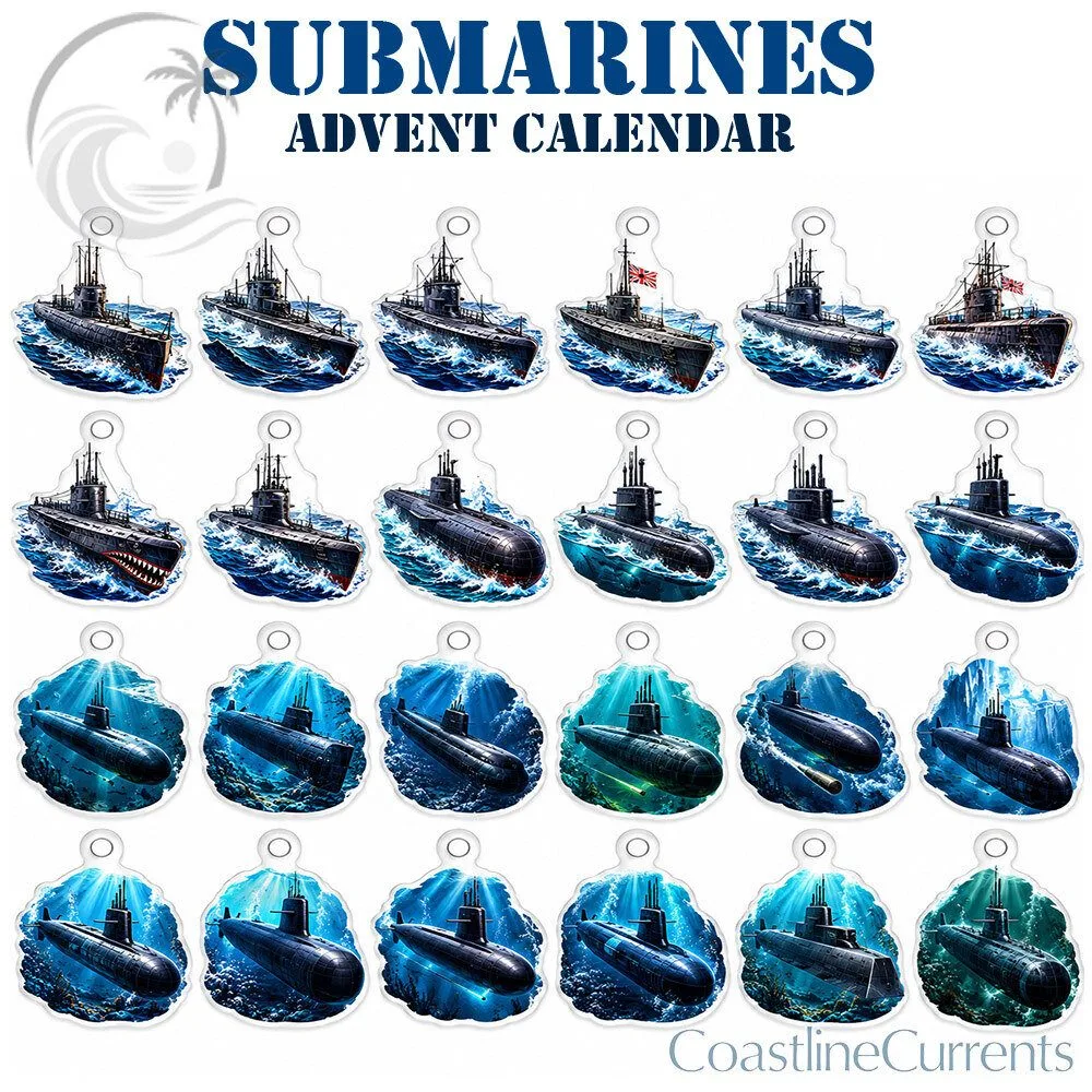 Submarines 24 Legends of the Deep Acrylic Advent Calendar | Acrylic Collectibles 3 Submarines 24 Legends of the Deep Acrylic Advent Calendar | Acrylic Collectibles