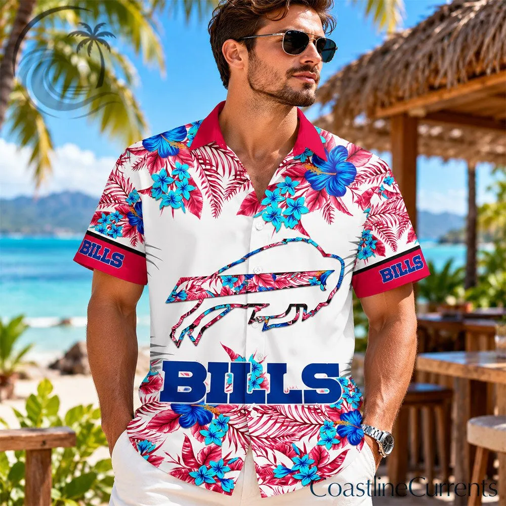Buffalo Bills Red Blue Tropical Floral Hawaiian Shirt | Apparel 2 Buffalo Bills Red Blue Tropical Floral Hawaiian Shirt | Apparel