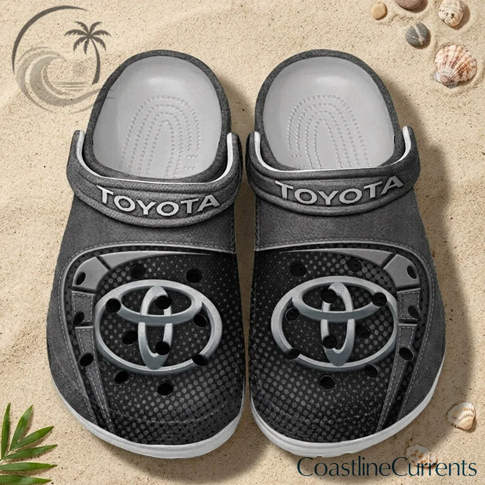 Toyota Gray Black Carbon Fiber Logo Clogs Casual Shoes | Footwear